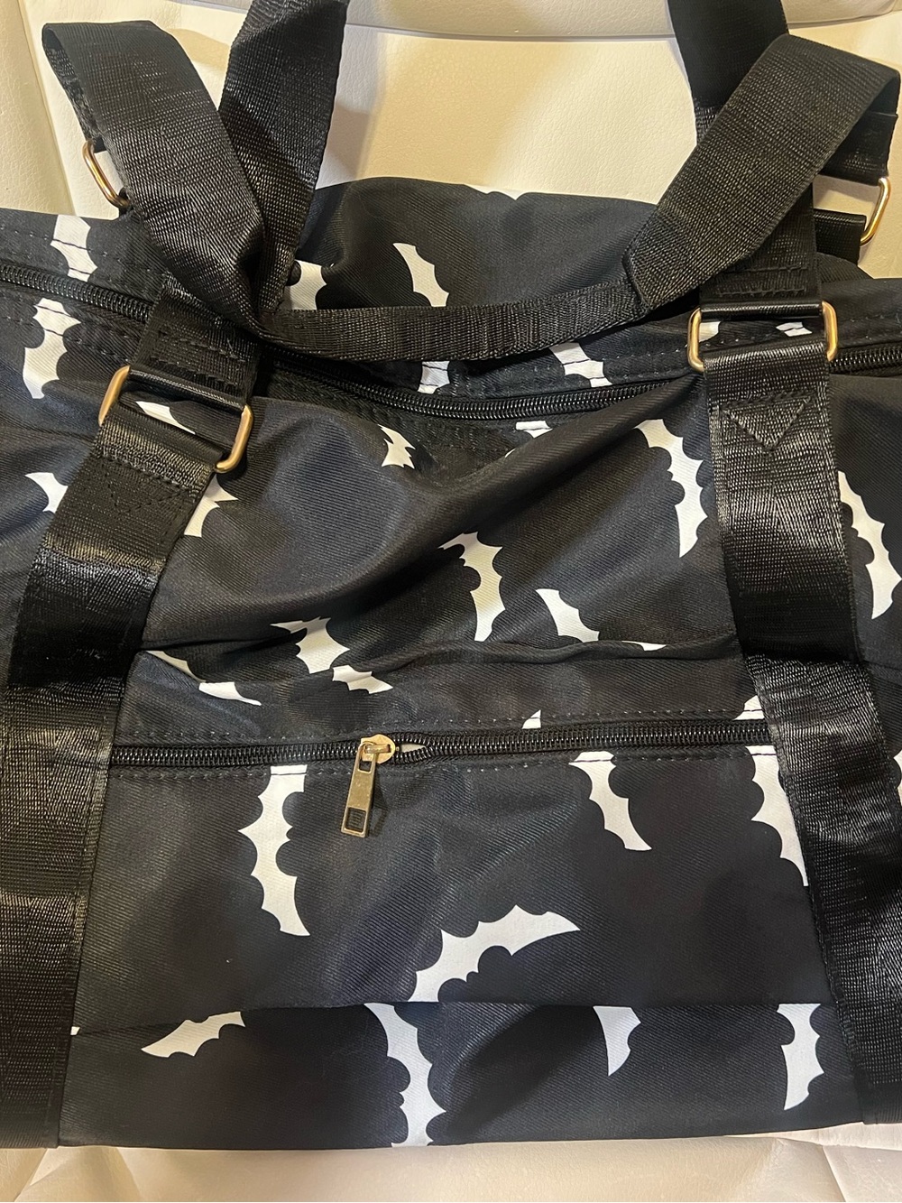 Bat Goth Halloween Duffel Bag New